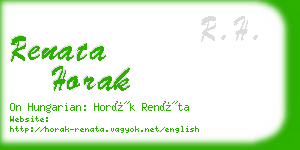 renata horak business card